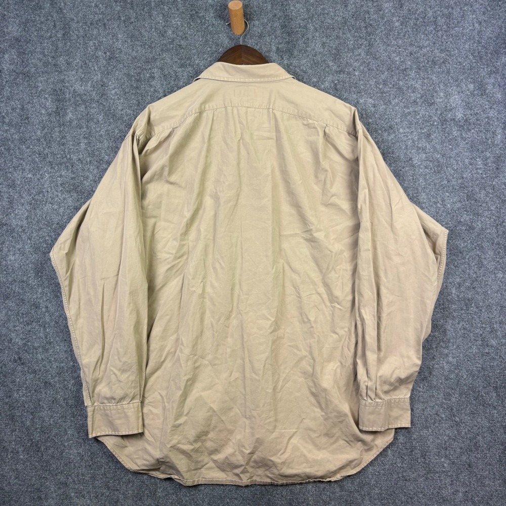 Polo Ralph Lauren Button Down Mens XL Tan Lowell Sport Cotton Khaki Shirt - Picture 6 of 7